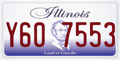 IL license plate Y607553