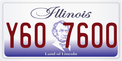 IL license plate Y607600