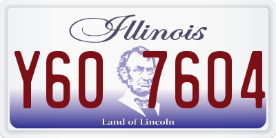 IL license plate Y607604
