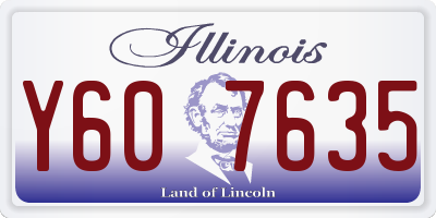 IL license plate Y607635