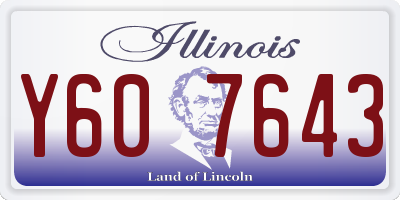 IL license plate Y607643