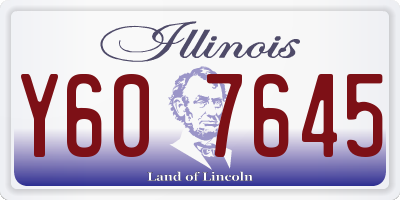 IL license plate Y607645