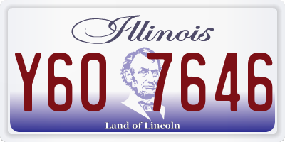 IL license plate Y607646