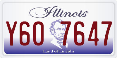 IL license plate Y607647