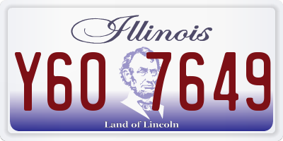 IL license plate Y607649