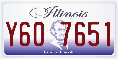 IL license plate Y607651