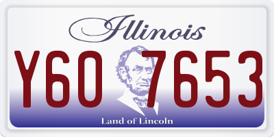 IL license plate Y607653