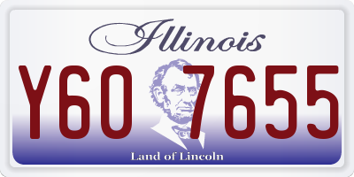 IL license plate Y607655