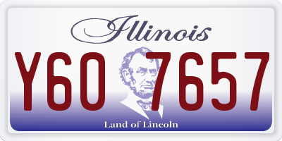 IL license plate Y607657