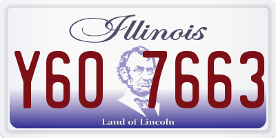 IL license plate Y607663