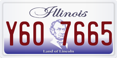 IL license plate Y607665