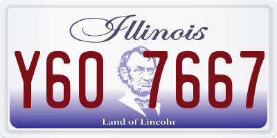 IL license plate Y607667