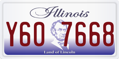 IL license plate Y607668