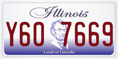 IL license plate Y607669