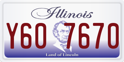 IL license plate Y607670