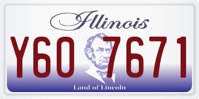 IL license plate Y607671