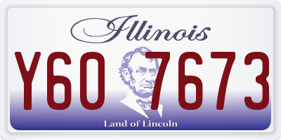 IL license plate Y607673