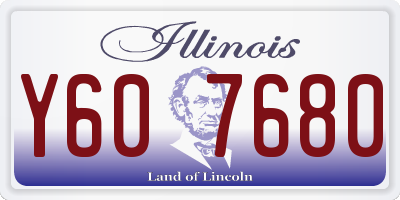 IL license plate Y607680