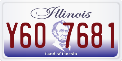 IL license plate Y607681