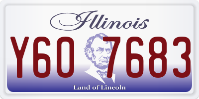IL license plate Y607683