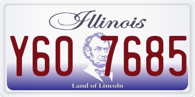 IL license plate Y607685