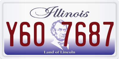 IL license plate Y607687