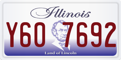 IL license plate Y607692