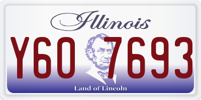 IL license plate Y607693