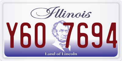 IL license plate Y607694