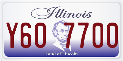 IL license plate Y607700