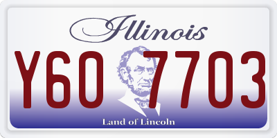 IL license plate Y607703