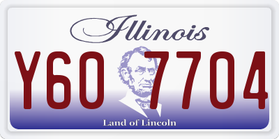 IL license plate Y607704