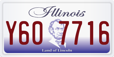 IL license plate Y607716