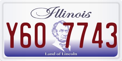 IL license plate Y607743