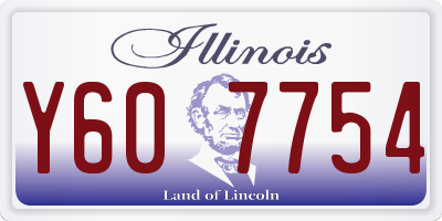 IL license plate Y607754