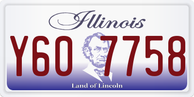 IL license plate Y607758