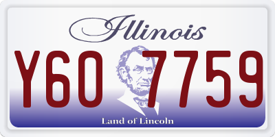 IL license plate Y607759