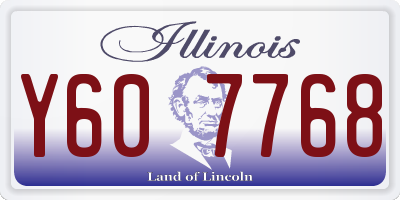 IL license plate Y607768
