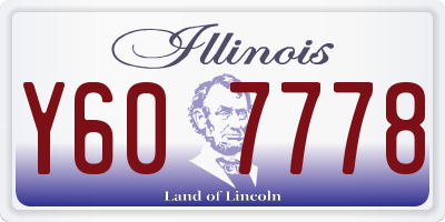 IL license plate Y607778