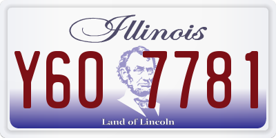 IL license plate Y607781