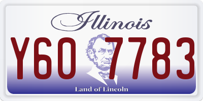 IL license plate Y607783