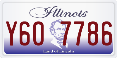 IL license plate Y607786