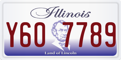 IL license plate Y607789
