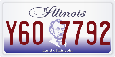 IL license plate Y607792