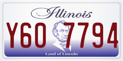IL license plate Y607794