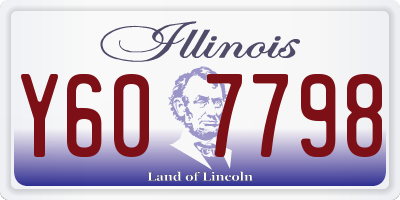 IL license plate Y607798