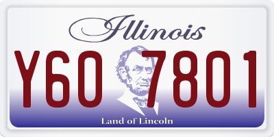 IL license plate Y607801