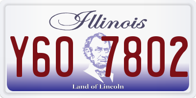 IL license plate Y607802
