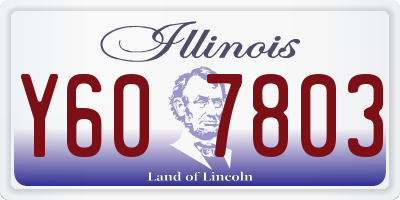 IL license plate Y607803