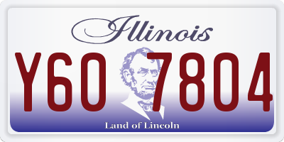 IL license plate Y607804